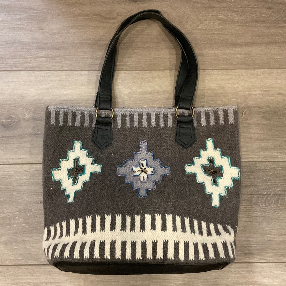 SCULLY Women's Southwestern Woven Handbag Tote - Picture 2 of 9